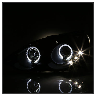 SPYDER xTune Acura RSX 2002-2004 Halo Projector Headlights - Black PRO-JH-ARSX02-HL-BK 9036613