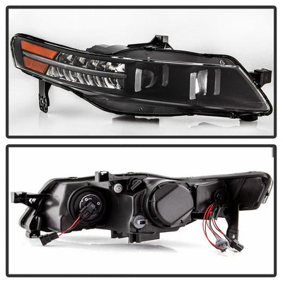 SPYDER xTune 04-08 Acura TL (Xenon/HID Models) Projector Headlights LT DRL - Black (PRO-JH-ATL04-DRL-BK) 9040474