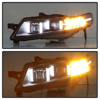 SPYDER xTune 04-08 Acura TL (Xenon/HID Models) Projector Headlights LT DRL - Black (PRO-JH-ATL04-DRL-BK) 9040474