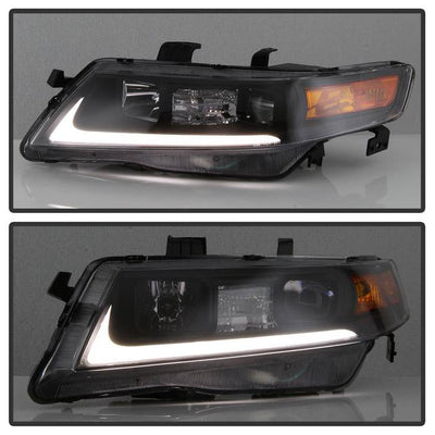 SPYDER xTune 04-08 Acura TSX LED Light Bar Projector Headlights - Black (PRO-JH-ATSX04-LB-BK) 9043116