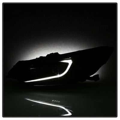 SPYDER xTune 09-14 Acura TSX Projector Headlights - Light Bar DRL - Black (PRO-JH-ATSX09-LB-BK) 9042218