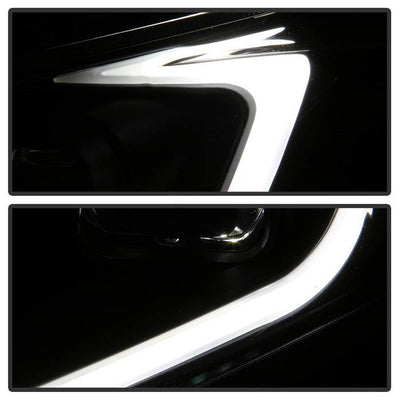 SPYDER xTune 09-14 Acura TSX Projector Headlights - Light Bar DRL - Black (PRO-JH-ATSX09-LB-BK) 9042218