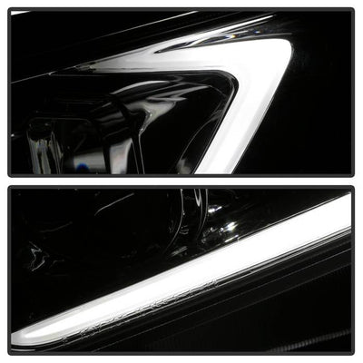 SPYDER xTune 09-14 Acura Projector Headlights - Light Bar DRL - Chrome (PRO-JH-ATSX09-LB-C) 9042225