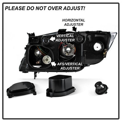SPYDER xTune 06-08 BMW 3-Series E90 4dr Projector Headlights - Halogen - DRL - Black (PRO-JH-BE9006-FL-BK) 9041716