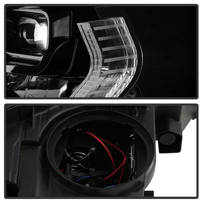 SPYDER xTune BMW F30 LED DRL Projector Headlights - Black (PRO-JH-BMWF3012-LED-BK) 9950421
