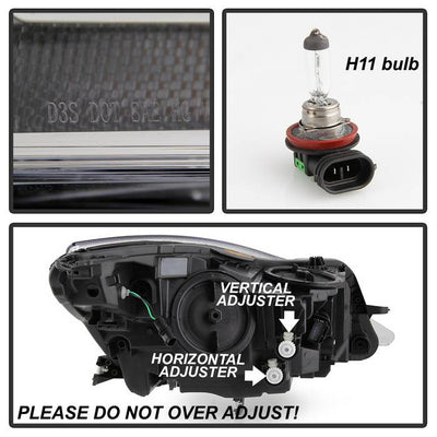 SPYDER xTune 14-17 Buick Regal Driver Side HID Projector Headlights - OEM Left (PRO-JH-BREG14-HID-L) 9943751