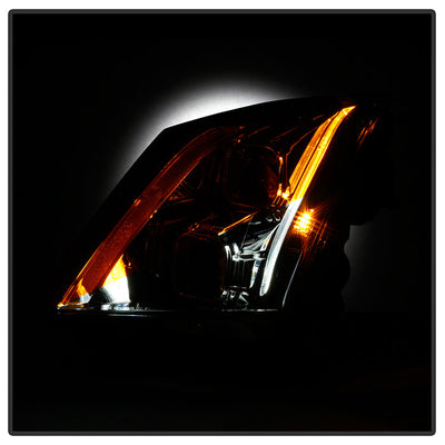 SPYDER xTune 08-12 Cadillac CTS Projector Headlights - Halogen - DRL - Black (PRO-JH-CACTS08-LB-C) 9048555