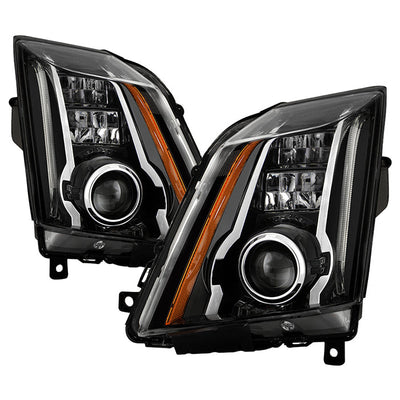 SPYDER xTune 08-14 Cadillac CTS LED Switch Back Projector Headlights - Black (PRO-JH-CACTS08-LED-BK) 9950322