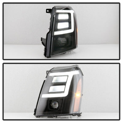 SPYDER xTune Cadillac Escalade 07-14 LED Headlights | Black Housing | PRO-JH-CAES07-LB-BK
