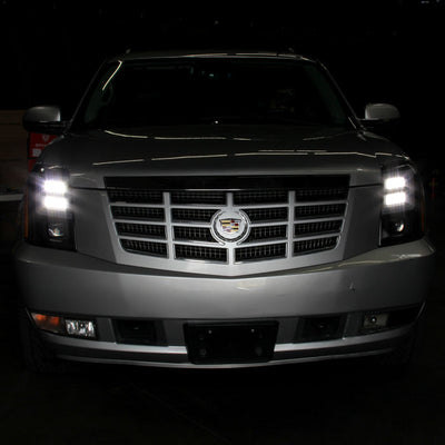 SPYDER xTune Cadillac Escalade 07-14 LED Headlights | Black Housing | PRO-JH-CAES07-LB-BK