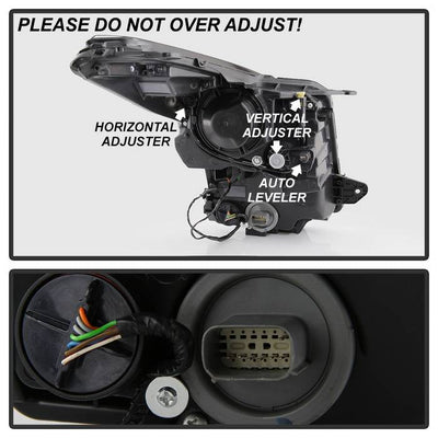 SPYDER xTune 13-18 Cadillac ATS Driver Side Halogen Projector Headlights - OEM Left (PRO-JH-CATS14-OE-L) 9943775