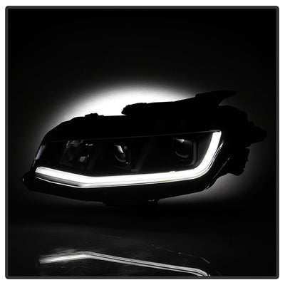 SPYDER xTune 16-18 Chevrolet Camaro Halogen Only Proj Headlights w/ DRL Tube - Black - PRO-JH-CCAM16-LB-BK 9047473