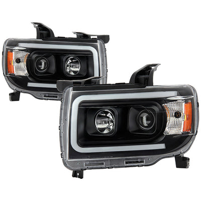 SPYDER xTune 15-19 Chevrolet Canyon Projector Headlights w/ DRL Tube - Black - PRO-JH-CCO15-LB-BK 9047459
