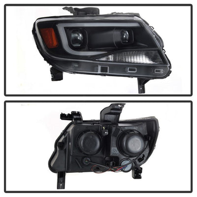 SPYDER xTune Chevy Colorado 15-17 Halogen Only Projector Headlights - DRL - Black PRO-JH-CCO04-LBDRL-BK 9039287