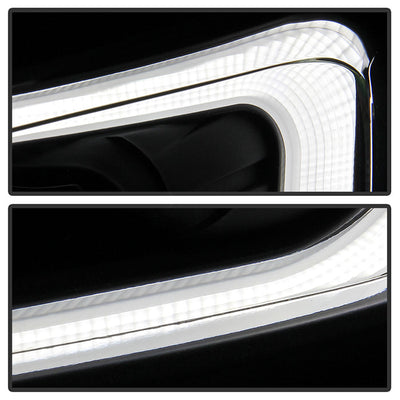 SPYDER xTune 13-15 Chevy Malibu (Halogen Models Only) DRL Light Bar Proj. Headlights - Black PRO-JH-CM13-LB 9046254