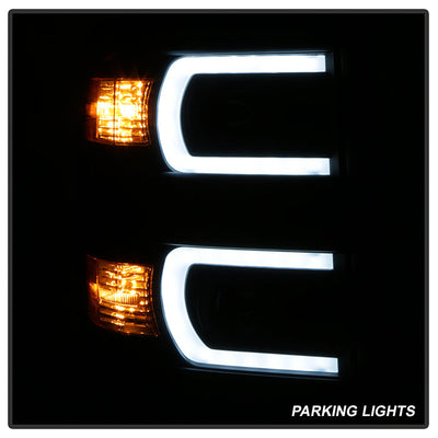 SPYDER Xtune Chevy Silverado 1500 14-15 Projector Headlights Light Bar Drl Smoked PRO-JH-CS14-LBDRL-BSM 9034978