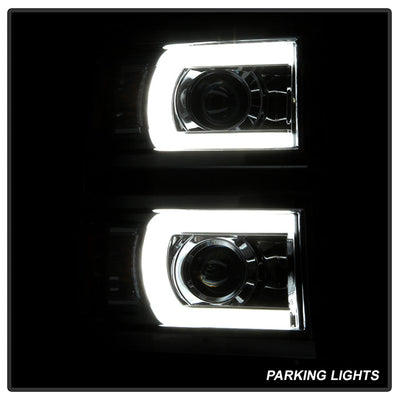 SPYDER Xtune Chevy Silverado 1500 14-15 Projector Headlights Light Bar Drl Chrome PRO-JH-CS14-LBDRL-C 9034985