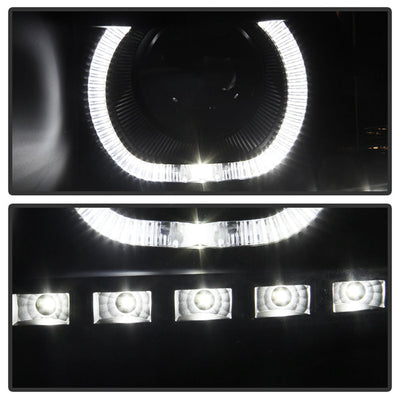SPYDER Xtune Chevy Silverado 1500/2500/3500 07-13 LED Halo Projector Headlights Black PRO-JH-CSIL07-CFB-BK 9032189