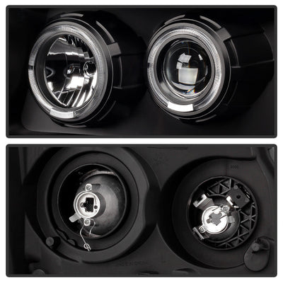 SPYDER Xtune Chevy Suburban 1500/2500 07-14 Halo Projector w/LED Headlights Black PRO-JH-CSUB07-LED-BK 9030291