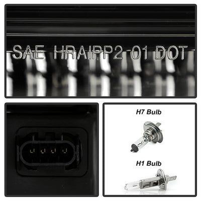 SPYDER xTune 02-09 Chevrolet Trailblazer Projector Headlights Light Bar DRL - Black (PRO-JH-CTB02-LBDRL-BK) 9050749