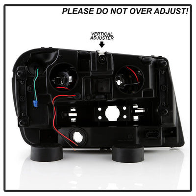 SPYDER xTune 02-09 Chevrolet Trailblazer Projector Headlights Light Bar DRL - Black (PRO-JH-CTB02-LBDRL-BK) 9050749