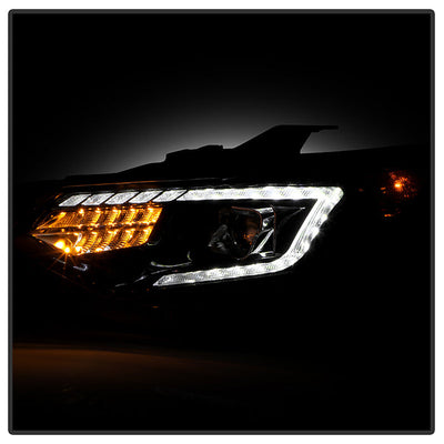 SPYDER Xtune 18-21 Chevrolet Traverse (HID Models) DRL LED Light Bar Projector Headlights - Black Chrome 9052828