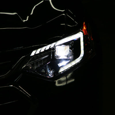 SPYDER Xtune 18-21 Chevrolet Traverse (HID Models) DRL LED Light Bar Projector Headlights - Black Chrome 9052828