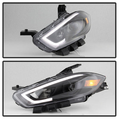 SPYDER xTune 13-16 Dodge Dart Projector Headlights - Halogen - DRL - Black (PRO-JH-DDART13-LB-BK) 9048517