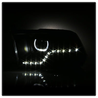 SPYDER xTune Dodge Ram 2009-2014 Halo LED Projector Headlights - Black PRO-JH-DR09-CFB-BK 9036729