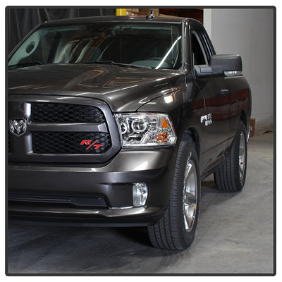 SPYDER xTune Dodge Ram 2009-2014 Halo LED Projector Headlights - Chrome PRO-JH-DR09-CFB-C 9036743