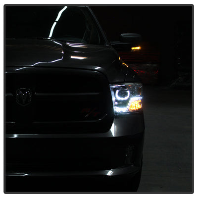 SPYDER xTune Dodge Ram 2009-2014 Halo LED Projector Headlights - Chrome PRO-JH-DR09-CFB-C 9036743