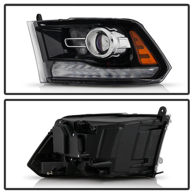 SPYDER Xtune 16-18 Ram 1500/2500/3500 (Projector LED) OEM Style Headlights Black Left (PRO-JH-DR16-OE-BK-L) 9948282