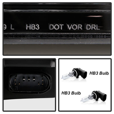 SPYDER Xtune 16-18 Ram 1500/2500/3500 (Projector LED) OEM Style Headlights Black Left (PRO-JH-DR16-OE-BK-L) 9948282