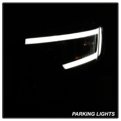 SPYDER xTune Ford Edge 07-10 Light Bar Projector Headlights - Black (PRO-JH-FEDGE07-LB-BK) 9046834