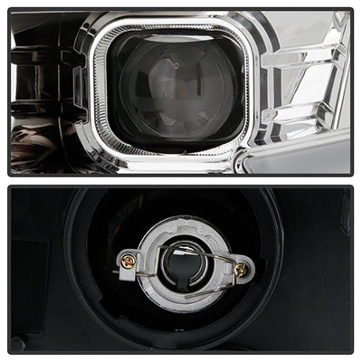 SPYDER xTune Ford Edge 07-10 Light Bar Projector Headlights - Black (PRO-JH-FEDGE07-LB-BK) 9046834