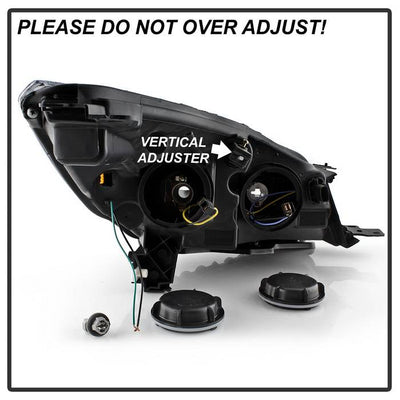 SPYDER xTune 13-16 Ford Escape LED Light Bar Halogen Projector Headlights - Black (PRO-JH-FESCA13-LB-BK) 9042904