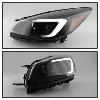 SPYDER xTune 13-16 Ford Escape LED Light Bar Halogen Projector Headlights - Black (PRO-JH-FESCA13-LB-BK) 9042904
