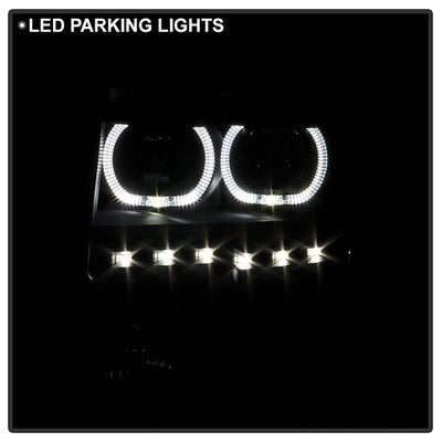 SPYDER Xtune Ford F150 09-14 Projector Headlights Halogen Model Only LED Halo Black PRO-JH-FF15009-CFB-BK 9032226