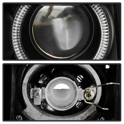 SPYDER Xtune Ford F150 09-14 Projector Headlights Halogen Model Only LED Halo Black PRO-JH-FF15009-CFB-BK 9032226