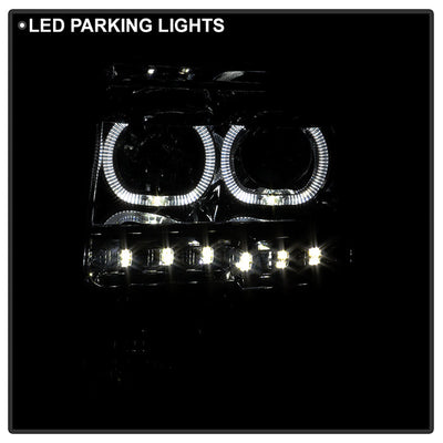 SPYDER Xtune Ford F150 09-14 Projector Headlights Halogen Model Only LED Halo Smoked PRO-JH-FF15009-CFB-SM 9032257