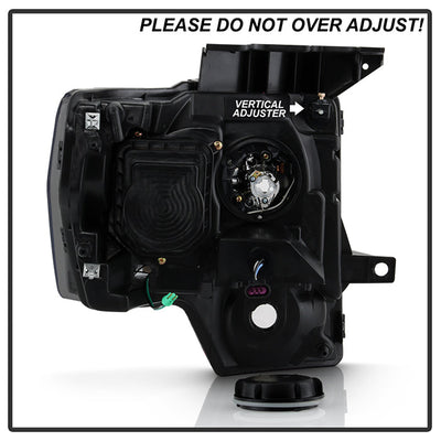 SPYDER Xtune Ford F150 09-14 Projector Headlights Halogen Model Only LED Halo Smoked PRO-JH-FF15009-CFB-SM 9032257