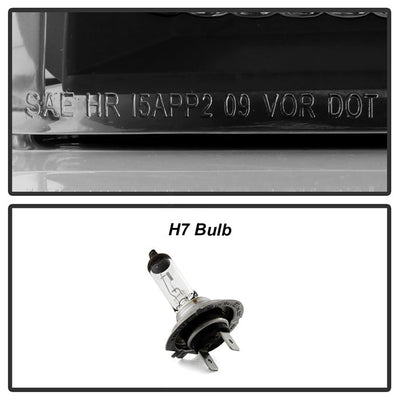 SPYDER xTune Ford F150 Projector Headlights - Light Bar DRL - Black PRO-JH-FF15009-LBDRL-BK 9037252