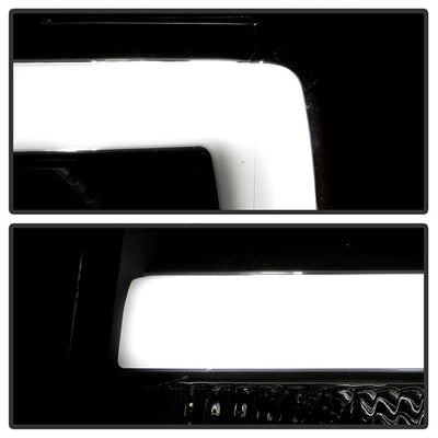 SPYDER xTune Ford F150 Projector Headlights - Light Bar DRL - Black PRO-JH-FF15009-LBDRL-BK 9037252