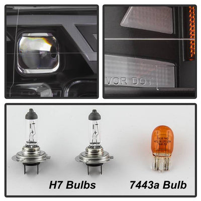 SPYDER xTune 15-17 Ford F-150 DRL LED Light Bar Projector Headlights - Black (PRO-JH-FF15015-LB-BK) 9042935