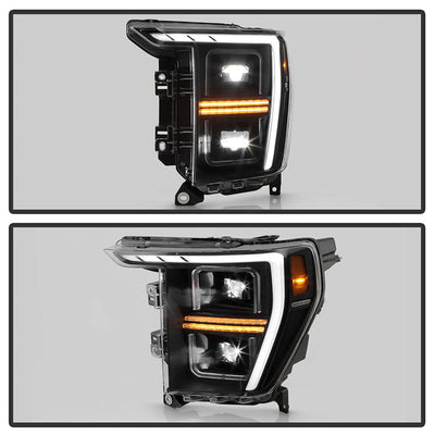 SPYDER Xtune 21-23 Ford F150 (Halogen Models) Full LED Headlights - Black (PRO-JH-FF15021-FLED-BK) 9052590