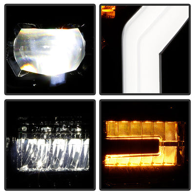 SPYDER xTune 17-19 Ford F250/350 Super Duty Halogen Only Full LED Headlights - Blk (PRO-JH-FF25017-FLED-BK) 9050824