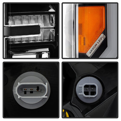 SPYDER xTune 17-19 Ford F250/350 Super Duty Halogen Only Full LED Headlights - Blk (PRO-JH-FF25017-FLED-BK) 9050824
