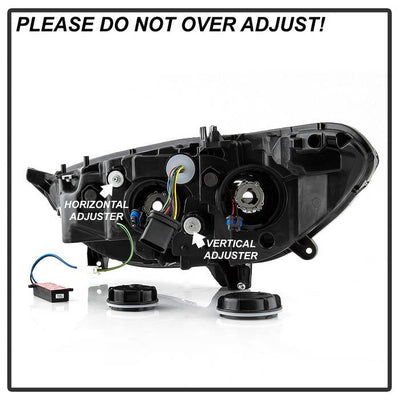 SPYDER xTune 13-16 Ford Fusion Halogen Projector Headlights - Black PRO-JH-FFU13-LB-BK 9045264