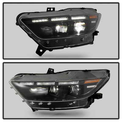 SPYDER xTune Ford Mustang 15-17 Full LED Headlights w/ Welcome Light - Black PRO-JH-FM15-FLED-BK 9055447