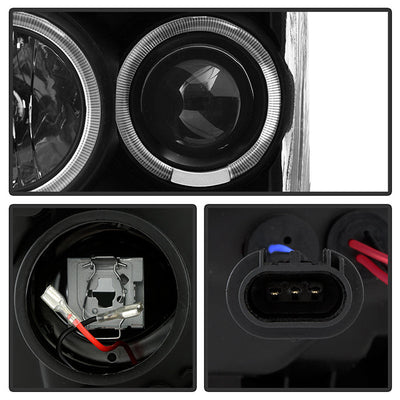 SPYDER Xtune Ford F250/350/450 Super Duty 08-10 Projector Headlights LED Halo Black PRO-JH-FS08-LED-BK 5076267